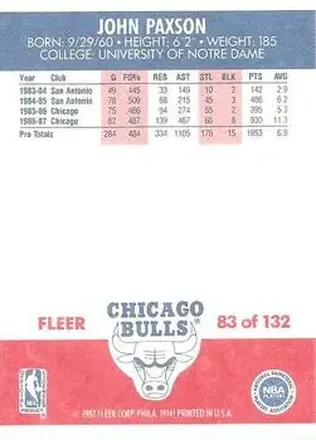 John Paxson back