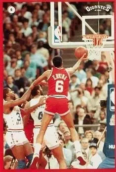 1987-88 Gigantes de la NBA Stickers (Spain) #6 Julius Erving