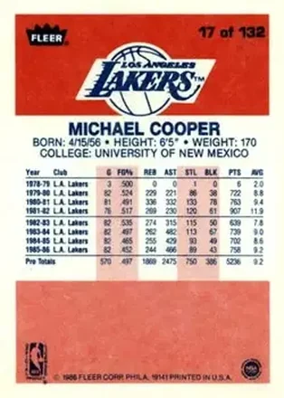 Michael Cooper Rückseite