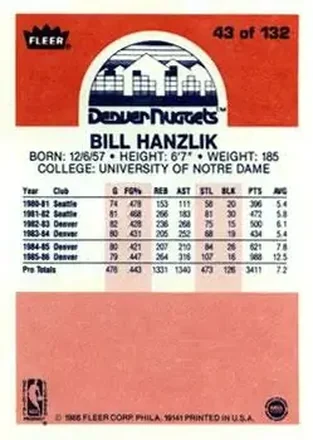 Bill Hanzlik back