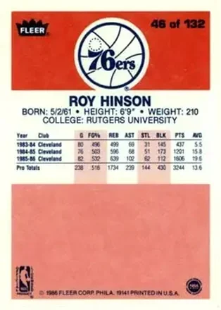 Roy Hinson back