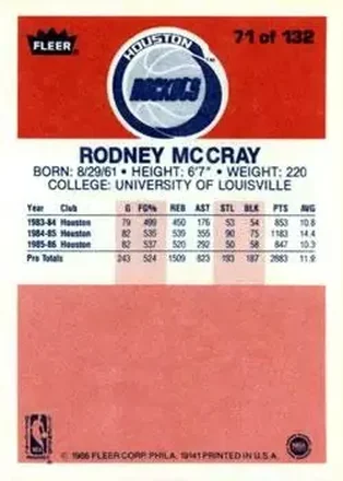 Rodney McCray back