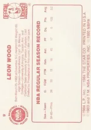 Achterkant van Leon Wood