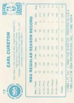 Earl Cureton 뒷면