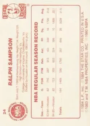 Ralph Sampson Rückseite