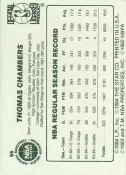 Back of Tom Chambers
