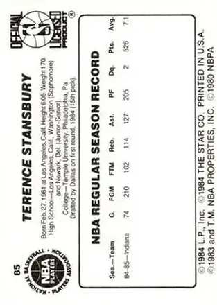 Terence Stansbury back