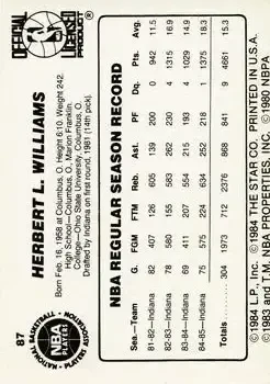 Back of Herb Williams