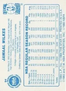 Back of Jamaal Wilkes