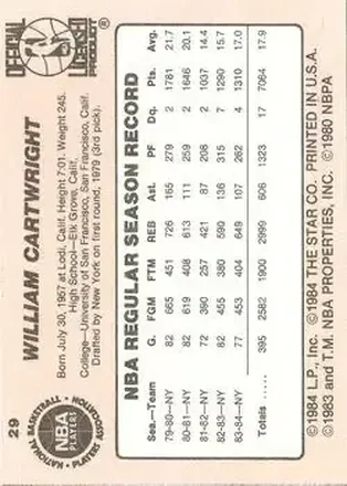 Bill Cartwright back