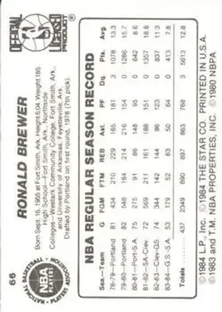Ron Brewer 裏面