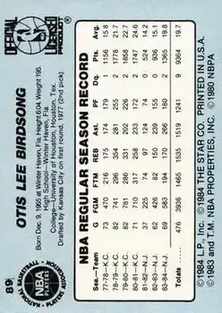 Otis Birdsong Rückseite