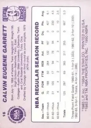 Reverso de Calvin Garrett