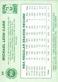 Back of M.L. Carr