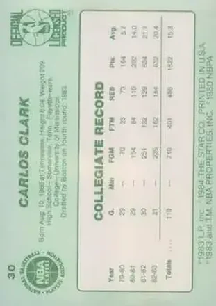 Carlos Clark 背面