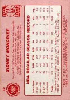 Back of Sidney Moncrief