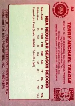 Back of Terry Teagle