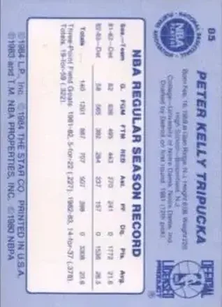 Verso de Kelly Tripucka