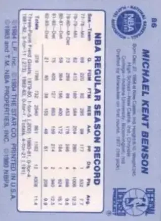 Kent Benson Rückseite