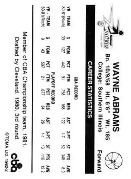 Back of Wayne Abrams
