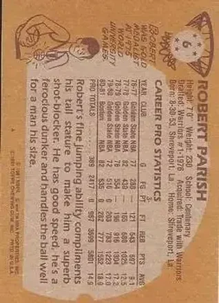 Verso de Robert Parish