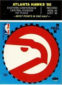 1980-81 Fleer NBA Team Stickers feature card