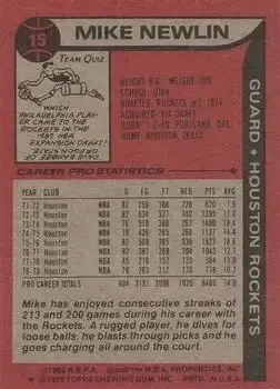 Back of Mike Newlin