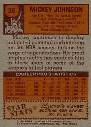 Mickey Johnson back