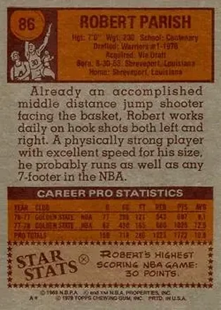 Robert Parish back