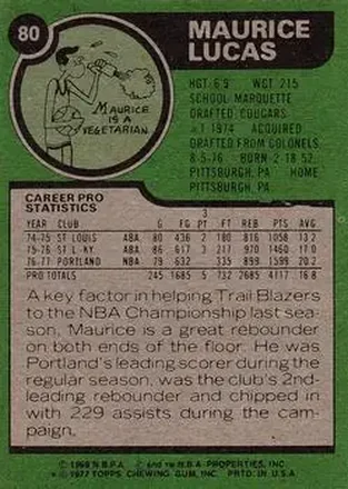 Reverso de Maurice Lucas