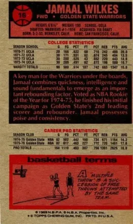 Jamaal Wilkes Rückseite