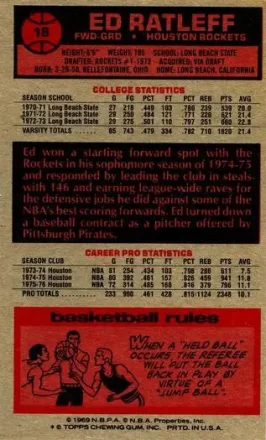 Verso de Ed Ratleff