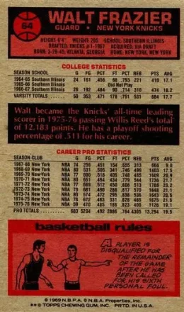 Reverso de Walt Frazier