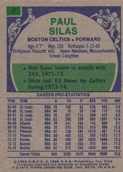Back of Paul Silas