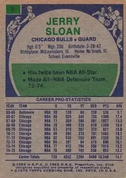 Back of Jerry Sloan