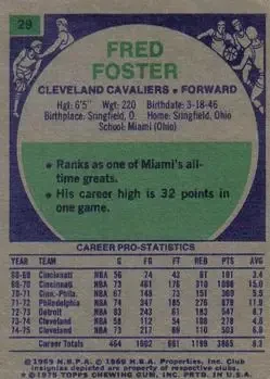 Back of Fred Foster