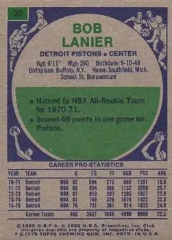 Back of Bob Lanier