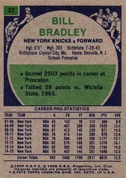 Back of Bill Bradley