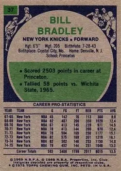Back of Bill Bradley