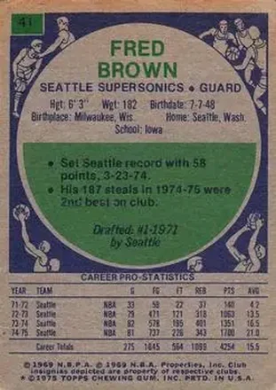Fred Brown back