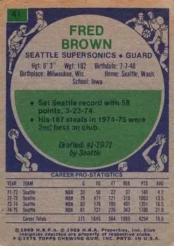 Back of Fred Brown