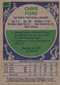 Back of Chris Ford