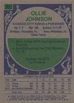 Back of Ollie Johnson