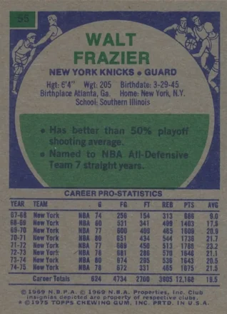 Walt Frazier back
