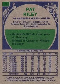 Back of Pat Riley