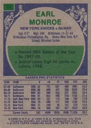 Earl Monroe back