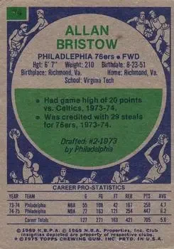 Back of Allan Bristow