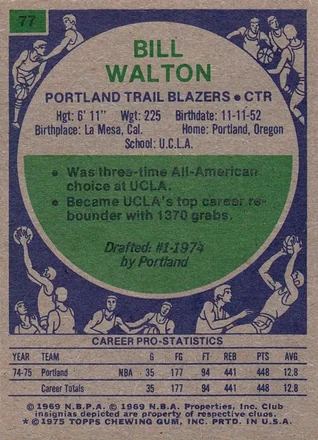 Tył: Bill Walton