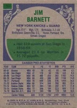 Back of Jim Barnett