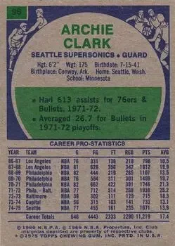 Back of Archie Clark